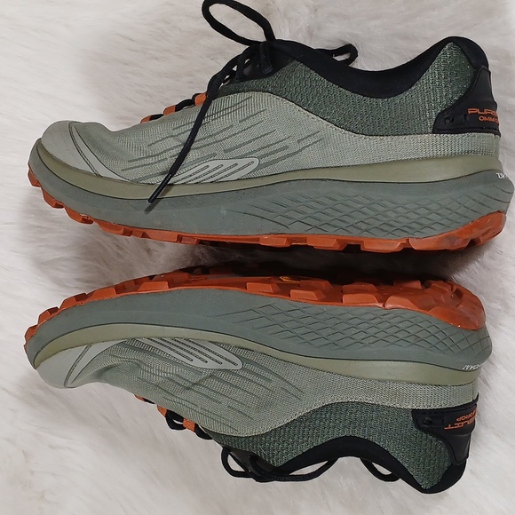 Topo Athletic Green and Orange Trail Running Shoes Men's Sz 11.5 - Picture 8 of 11